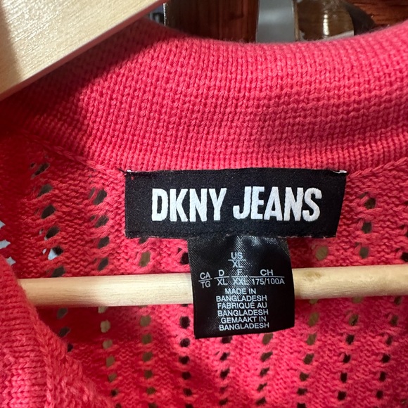DKNY Jeans Coral Knit Button-Up (79) - Picture 6 of 11